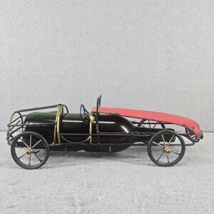 Metal Sports Car Wine Bottle Holder, Red/Black/Gold Finish, Decor